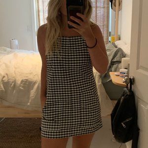 Topshop Gingham Overall Dress